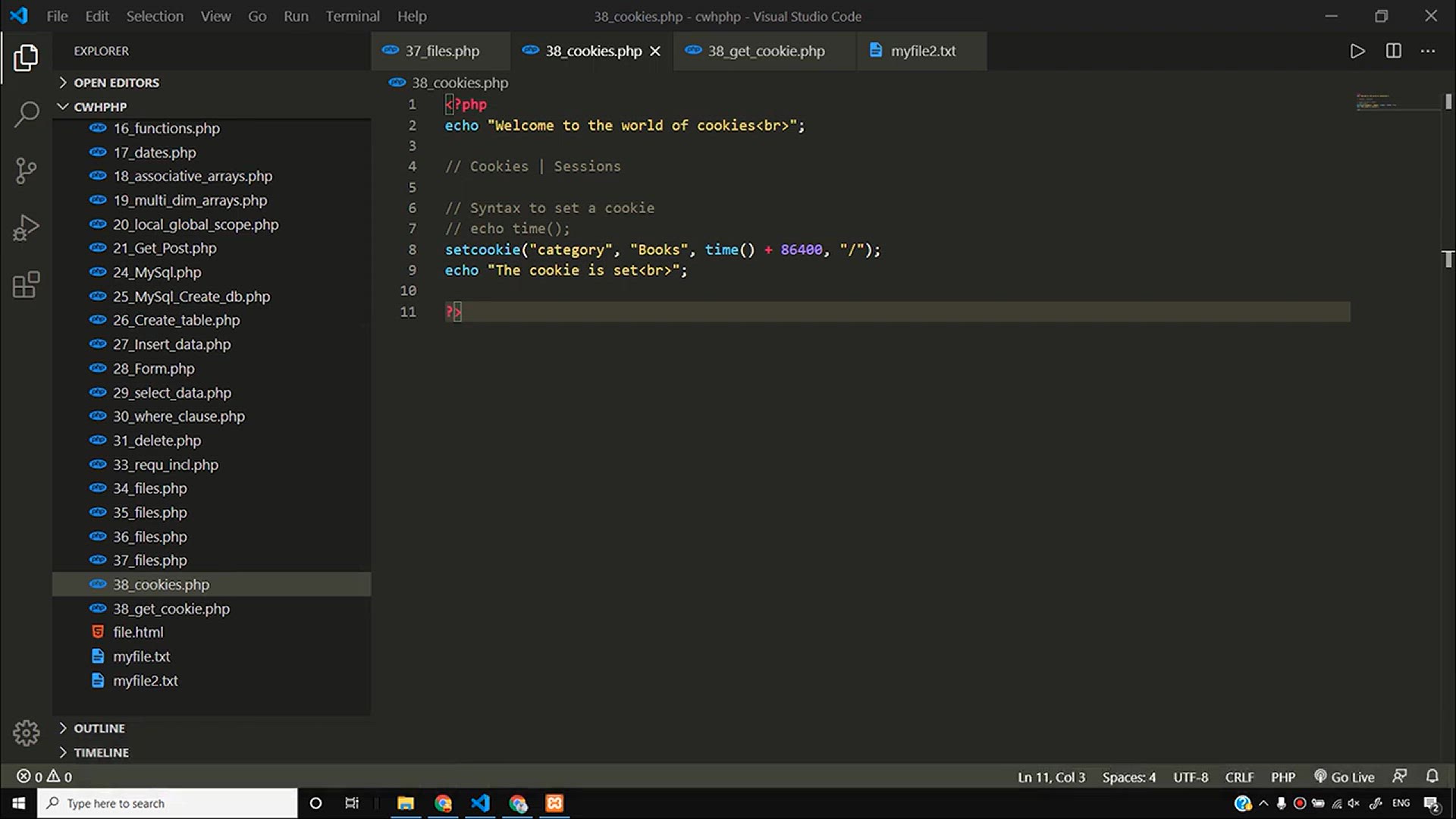 'Video thumbnail for PHP Sessions_ $_SESSION & Starting a Session in PHP _ PHP Tutorial #39'