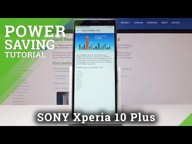 Video thumbnail for How to enable Power Saving Mode in Sony Xperia 10 Plus - Low Power Solution | HardReset.Info