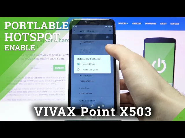 Video thumbnail for How to Activate Portable Hotspot on VIVAX Point X503 – Configure