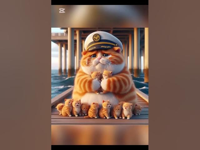 Video thumbnail for Cat baby Shark 🦈 🤯 #cat #catstory #ai #catstory #cartoon #catperson #subscribe ￼