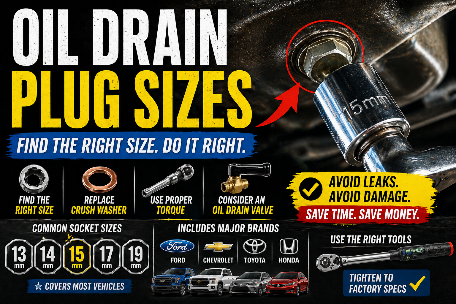 Video thumbnail for Vehicle Oil Drain Plug Sizes
