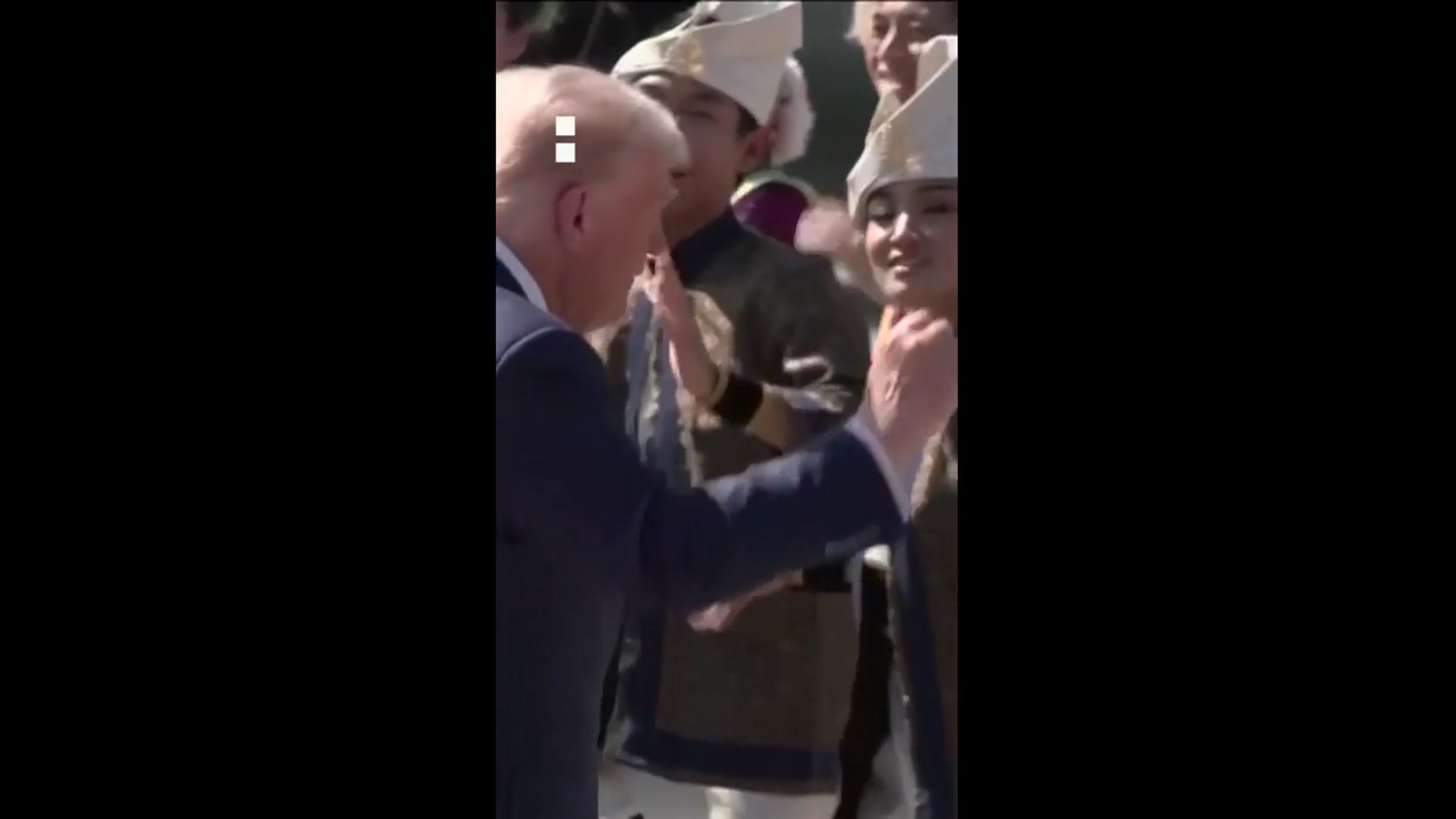 'Video thumbnail for Trump dances with performers after landing in Malaysia'