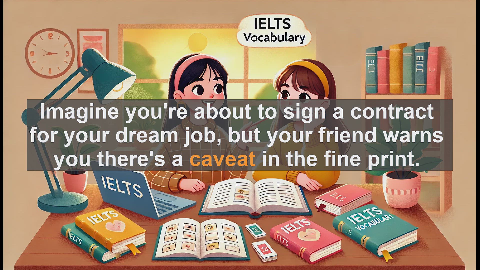 'Video thumbnail for 2500 Must Know IELTS 6.5 Vocabulary - What Does 'Caveat' Mean? Key IELTS Vocabulary Explained'