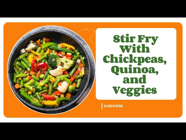 'Video thumbnail for HEALTHY Vegetarian Stir Fry Recipe With Chickpeas, Quinoa, and Veggies!'