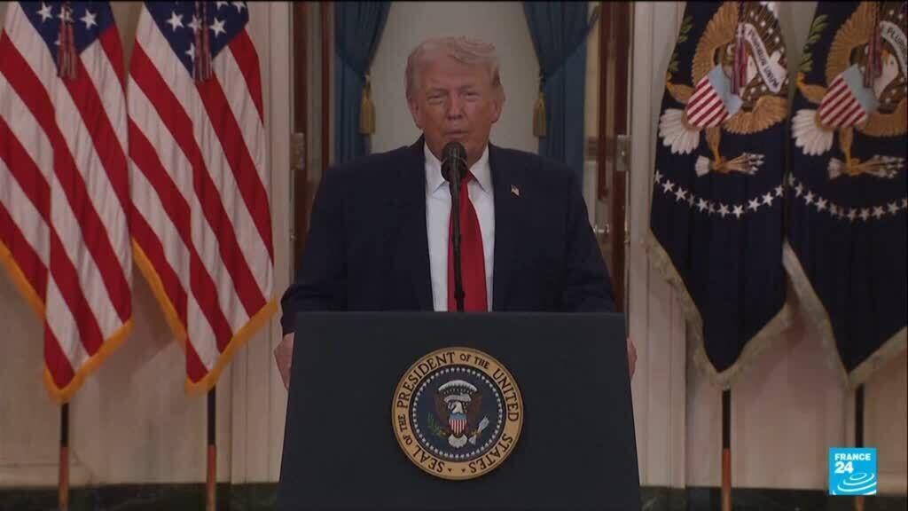 Video thumbnail for US President Trump gives Iran 48 hours to open Strait of Hormuz, Iran rejects