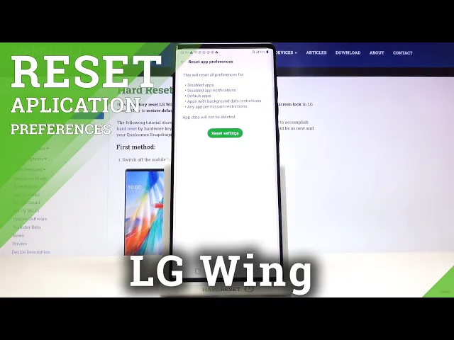 Video thumbnail for How to Reset App Preferences on LG Wing – Clear Apps Preferences