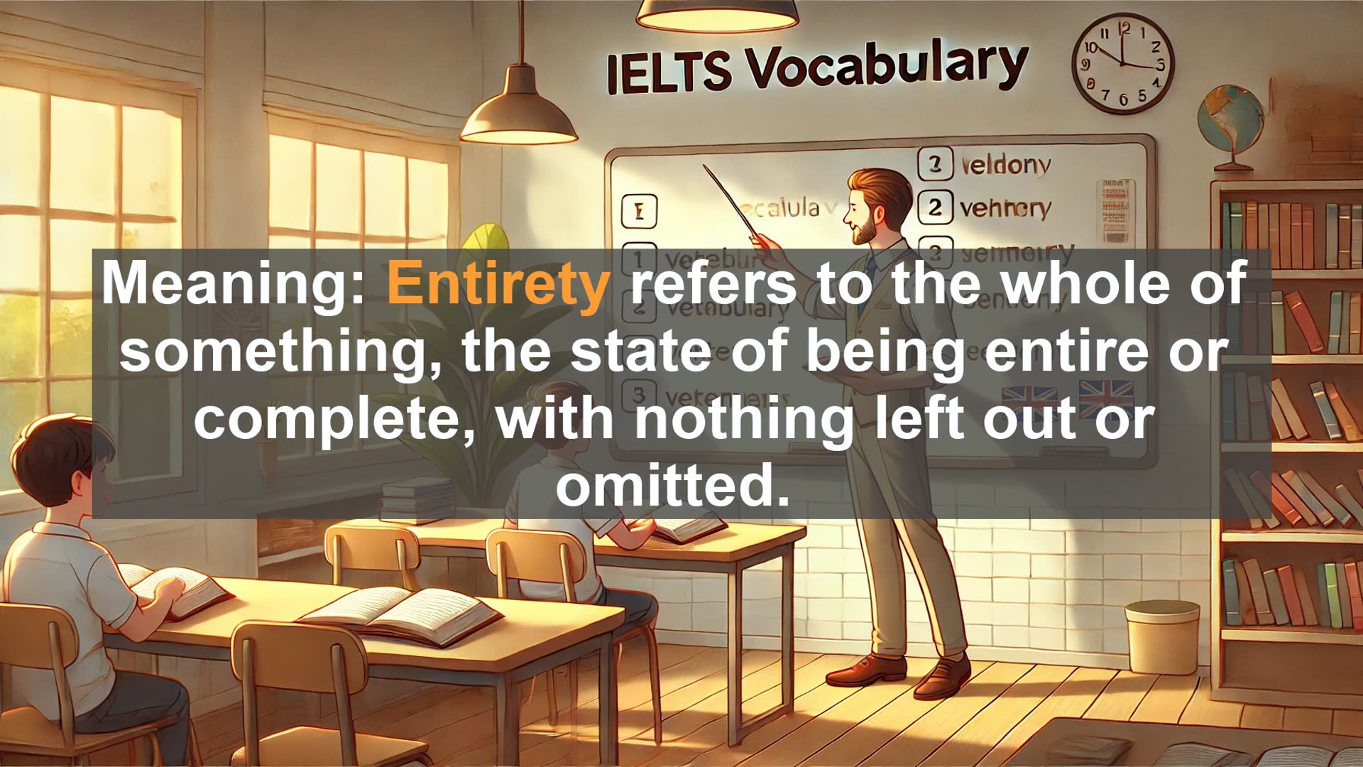 'Video thumbnail for 5000 Must Know IELTS 8.0 Vocabulary - Understanding 'Entirety': A Complete Guide for IELTS Success'