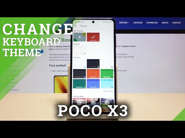 Video thumbnail for How to Customize Keyboard Theme with Picture on POCO X3 – Change Keyboard Theme