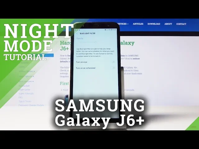 Video thumbnail for How to Enable Blue Light Filter on Samsung Galaxy J6 Plus - Eye Protection