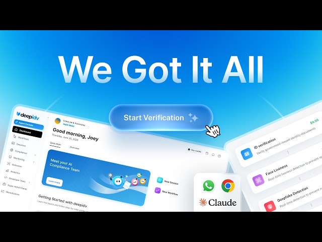 Video thumbnail for Verify Humans and AI. We Got It All With deepidv.