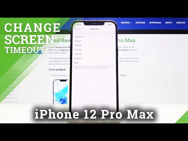 Video thumbnail for How to Change Screen Timeout in iPhone 12 Pro Max – Customize Screen Timeout