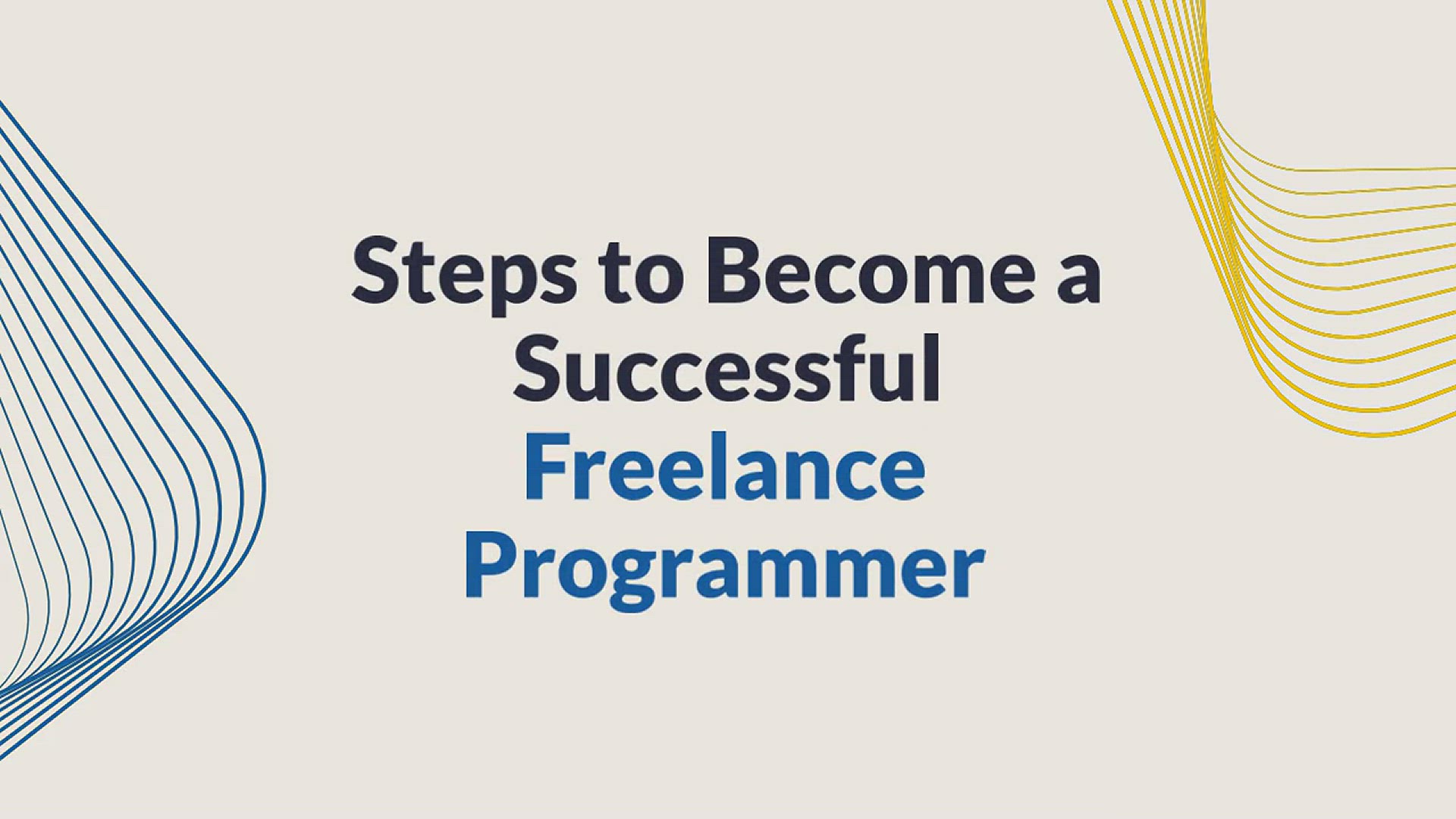 'Video thumbnail for 9 Ways to Become a Successful Freelance Programmer'
