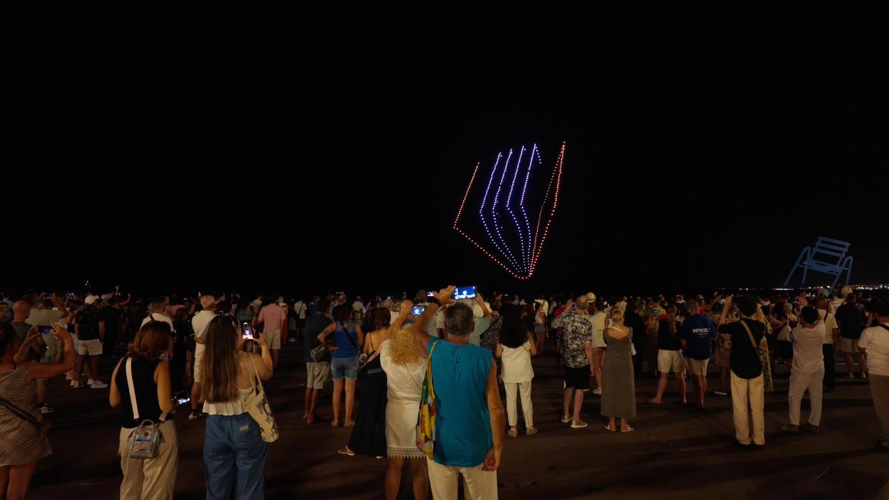 Video thumbnail for France: Drone show marks 10th anniversary of Nice attack.