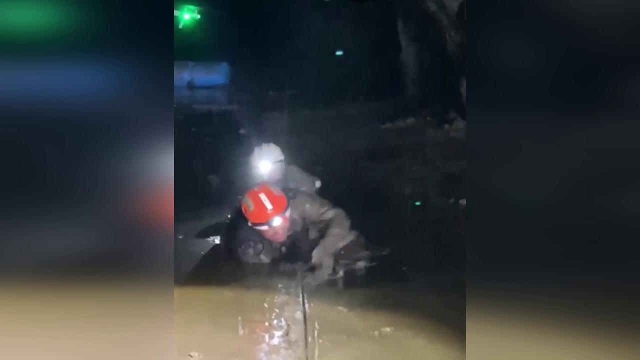 Video thumbnail for Nepal: Rescuers Battle Waist Deep Mud Inside Flooded Tunnel After Deadly Disaster Strikes Nepal.