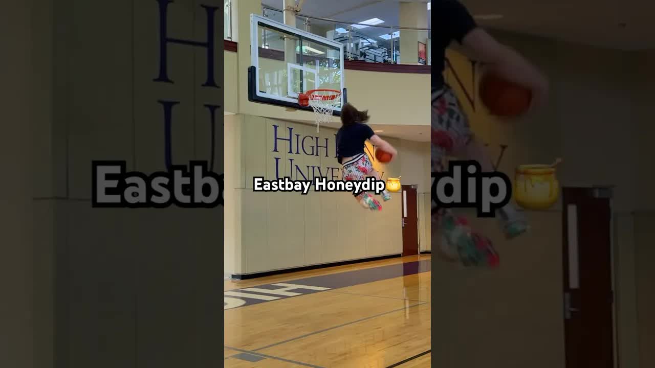Video thumbnail for (358) eastbay honeydip dunk?! 6ft player highlights