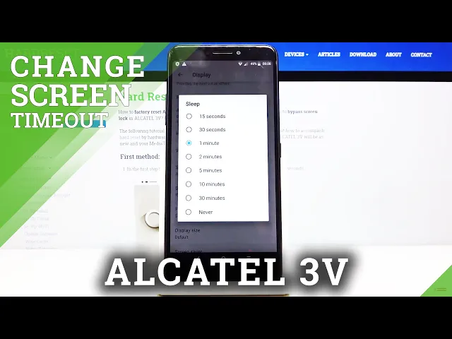 Video thumbnail for How to Change Screen Timeout in ALCATEL 3V – Display Settings