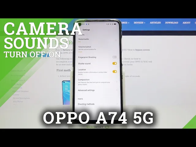 Video thumbnail for How to Turning On and Off Camera Shutter Sound on OPPO A74 5G?