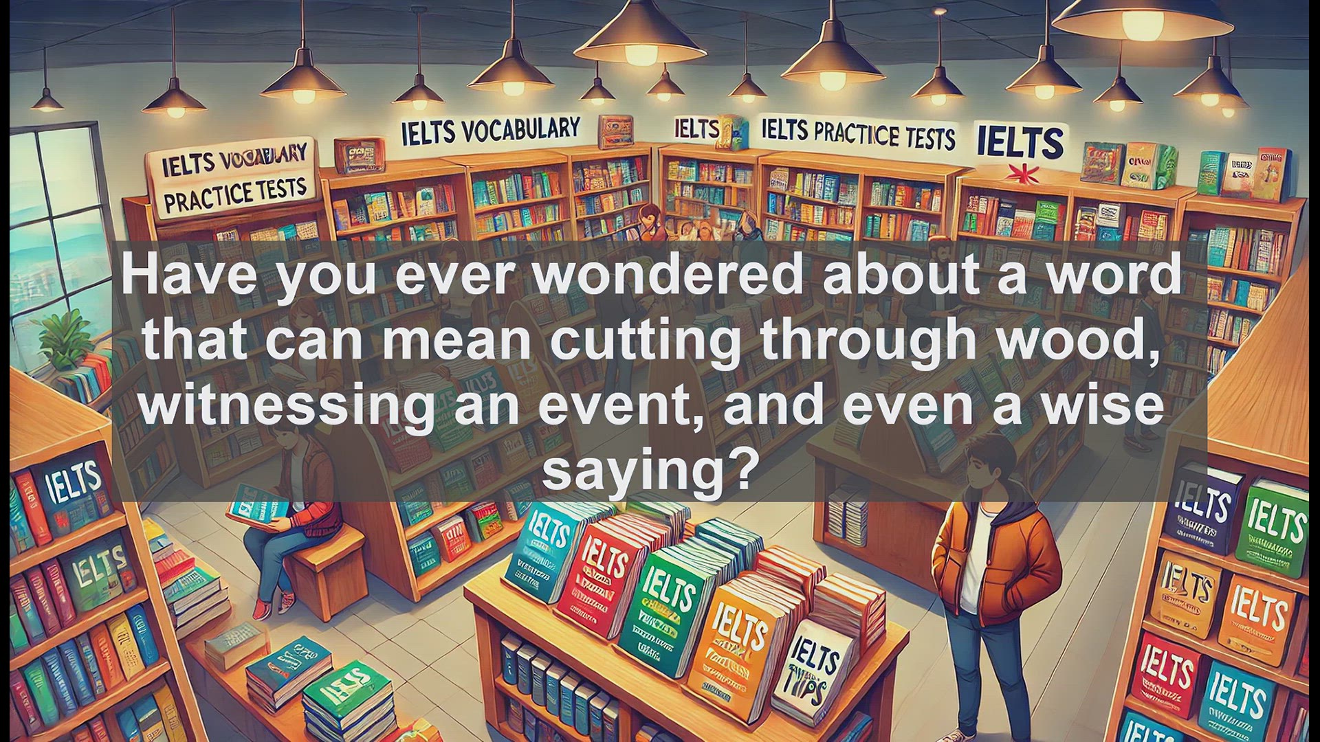 'Video thumbnail for 2500 Must Know IELTS 6.5 Vocabulary - Mastering 'Saw': A Versatile Word for IELTS Success'