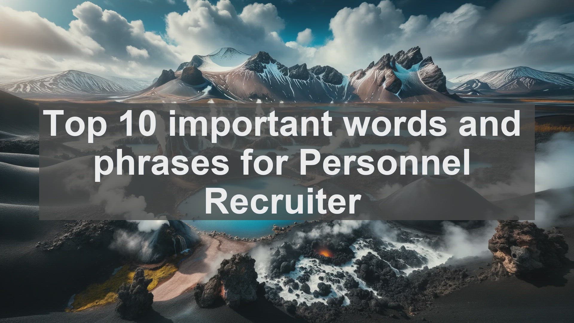'Video thumbnail for Top 10 important words and phrases for Personnel Recruiter'