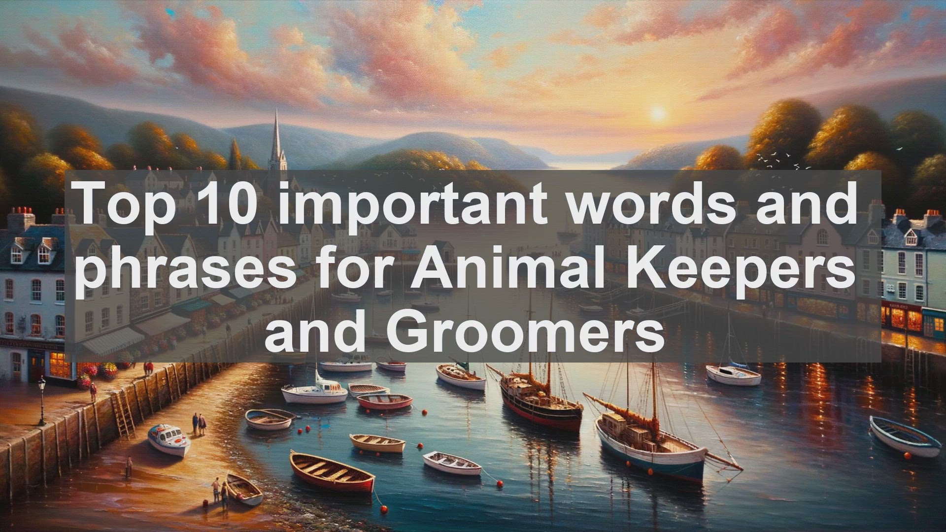 'Video thumbnail for Top 10 important words and phrases for Animal Keepers and Groomers'