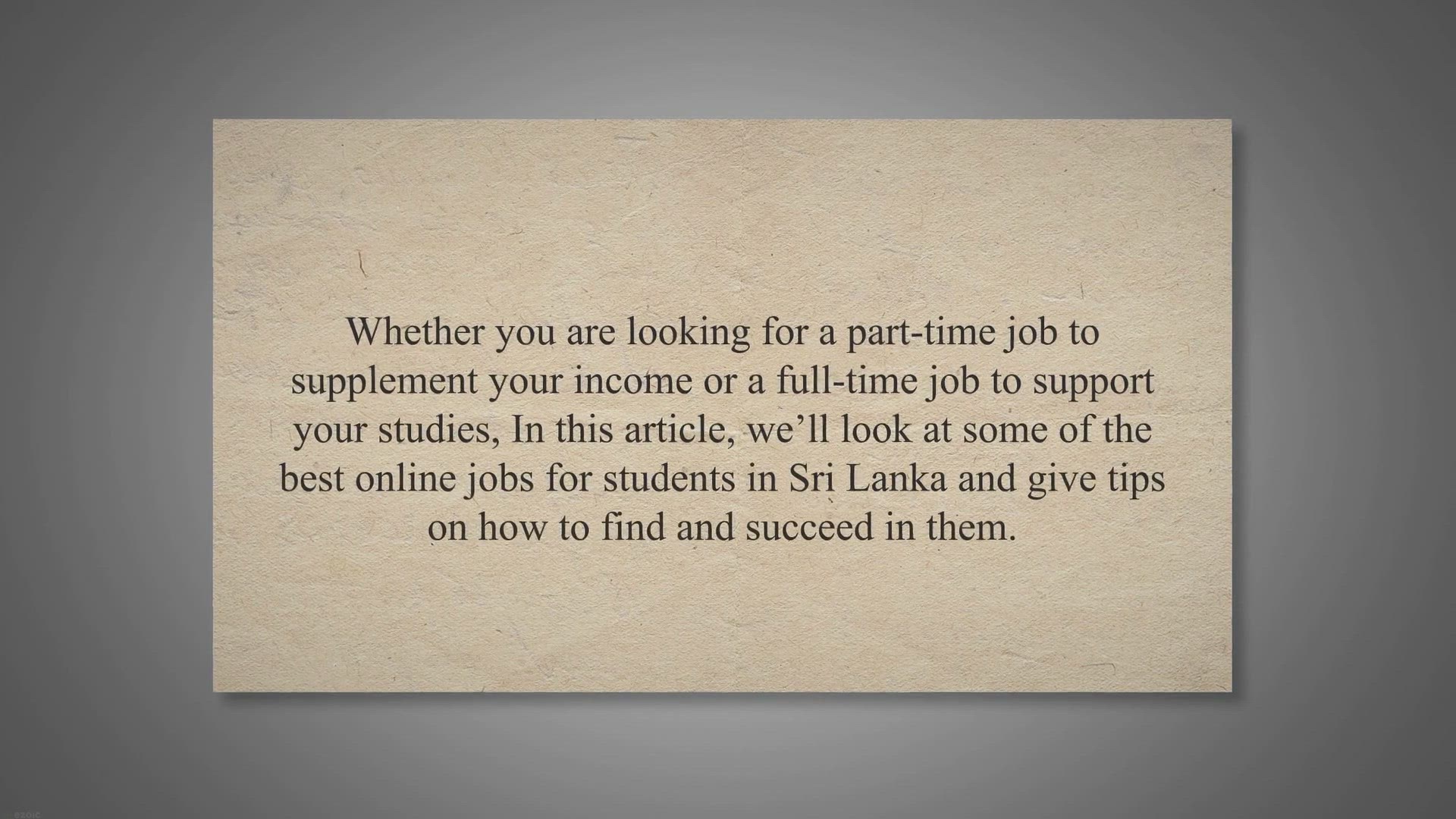 Video thumbnail for Empower Your Studies: Top 5 Online Jobs for Sri Lankan Students