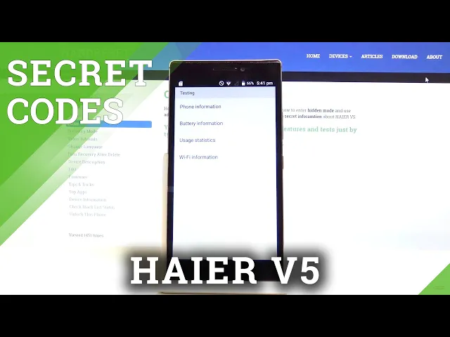 Video thumbnail for Secret Codes HAIER V5 - Tricks & Hacks / Hidden Mode / Advanced Options
