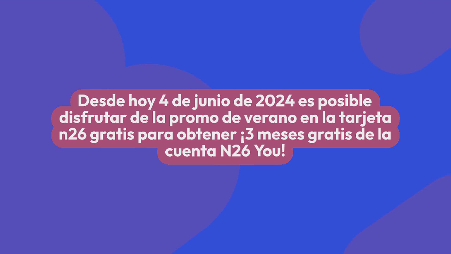 Video thumbnail for Tarjeta N26 gratis [Promo verano 2024] 3 meses regalo N26 You