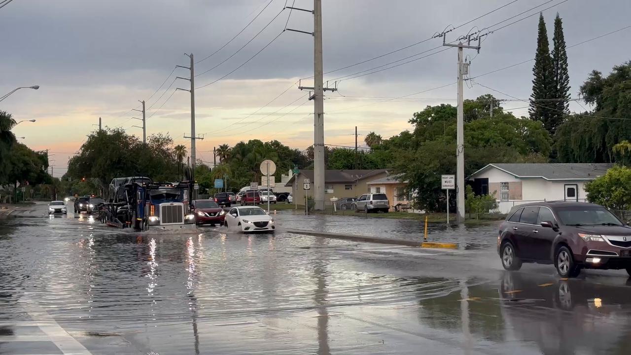Video thumbnail for US: Heavy Street Flooding from thunderstorms.