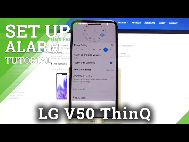 Video thumbnail for How to Set Up Alarm Clock in LG V50 ThinQ – Find Alarm Options