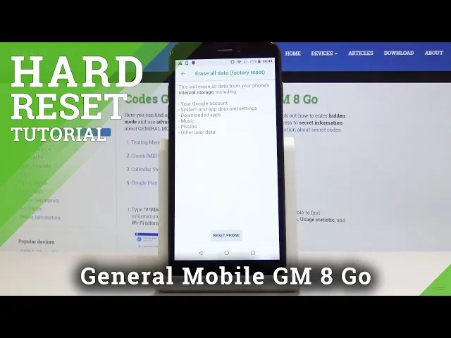 Video thumbnail for How to Factory Reset General Mobile GM 8 GO - Restore Device by Settings