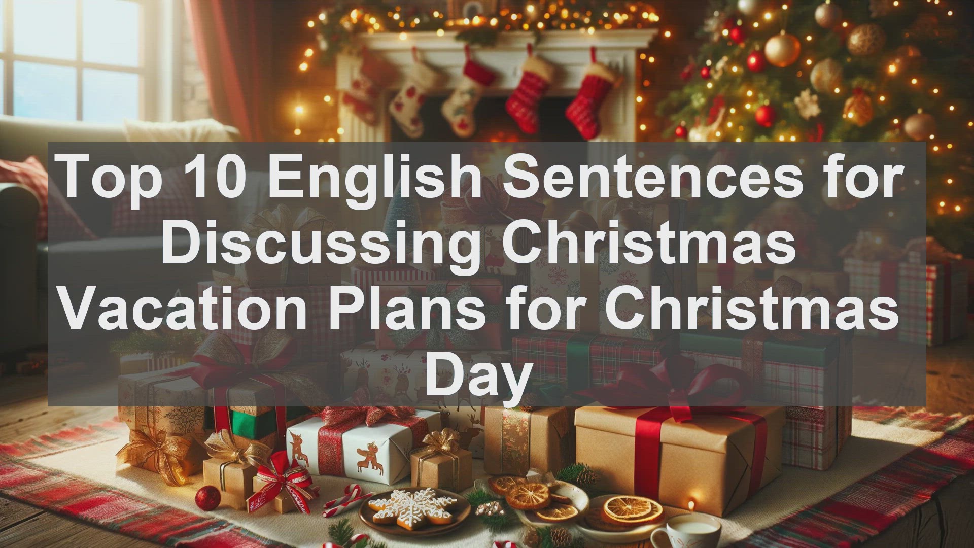 'Video thumbnail for Top 10 English Sentences for Discussing Christmas Vacation Plans for Christmas Day'