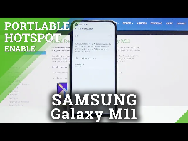 Video thumbnail for How to Activate Hotspot in SAMSUNG Galaxy M11 – Share Wi-Fi