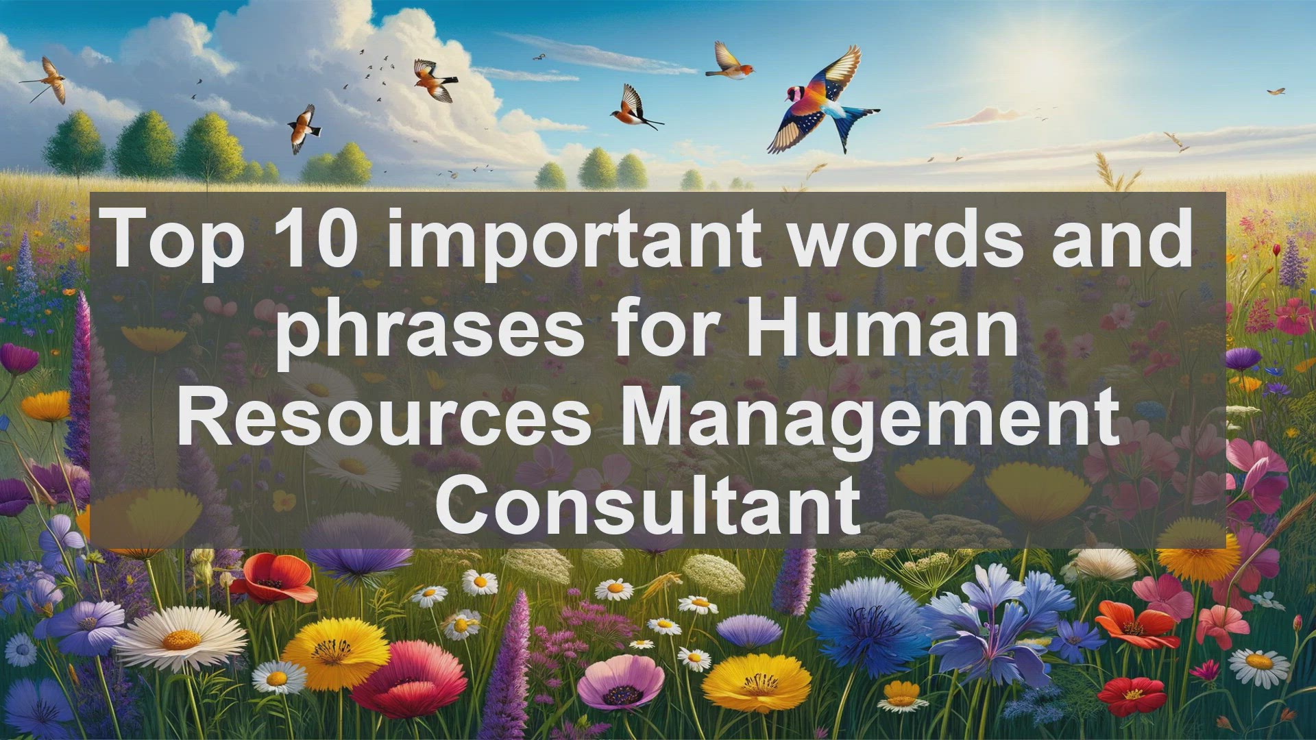 'Video thumbnail for Top 10 important words and phrases for Human Resources Management Consultant'