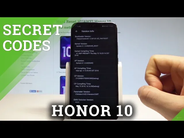 Video thumbnail for How to Open Project Menu on Honor 10 - Hidde Mode Code |HardReset.Info
