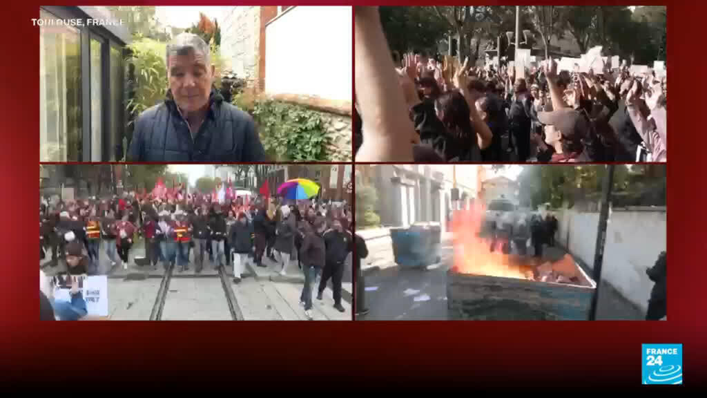 Video thumbnail for Fresh protests across France