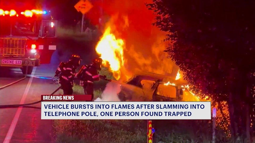 Video thumbnail for Monroe car crash leaves vehicle engulfed in flames