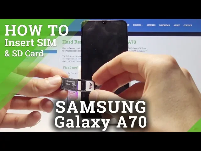 Video thumbnail for How To Install SIM & SD Card in Samsung Galaxy A70 - Inserting SIM & SD Card