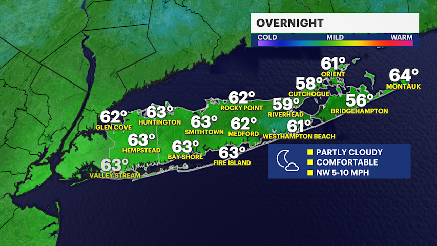 Video thumbnail for Comfortable and dry overnight on Long Island with a mostly dry week ahead
