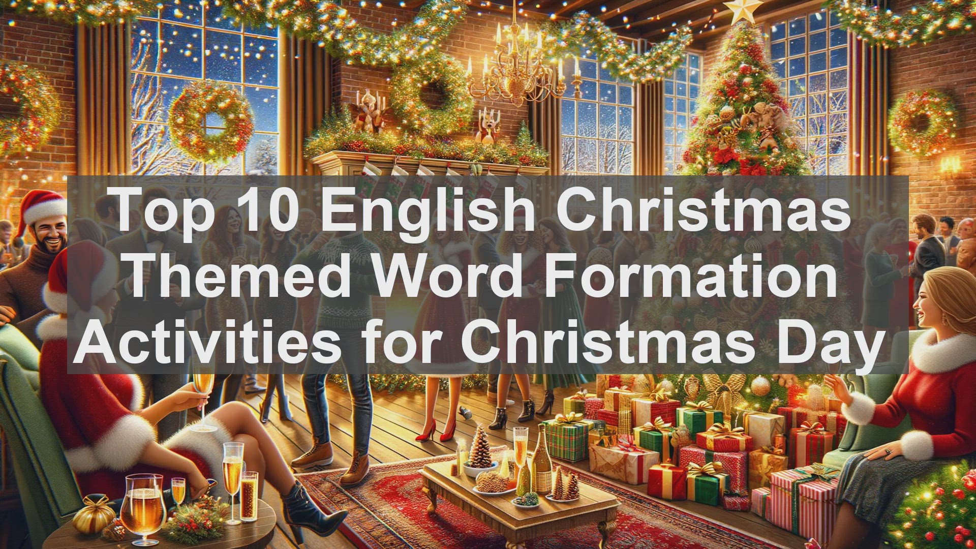 'Video thumbnail for Top 10 English Christmas Themed Word Formation Activities for Christmas Day'