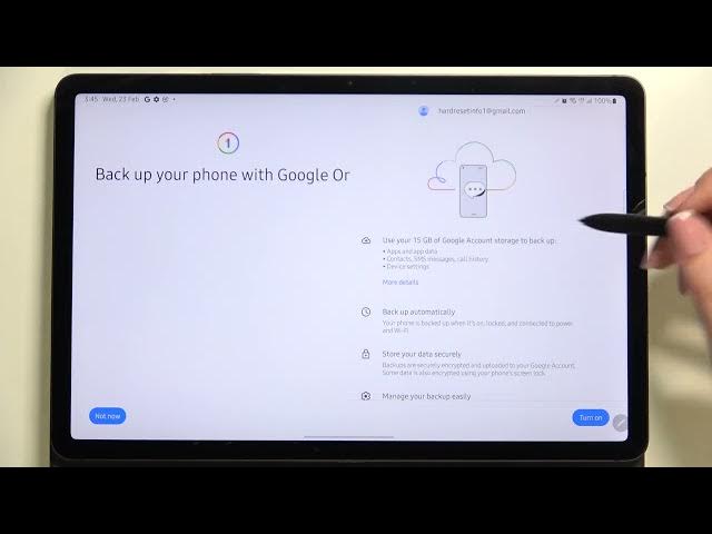 Video thumbnail for How to Enable Google Backup in SAMSUNG Galaxy Tab S8 – Find Backup Option