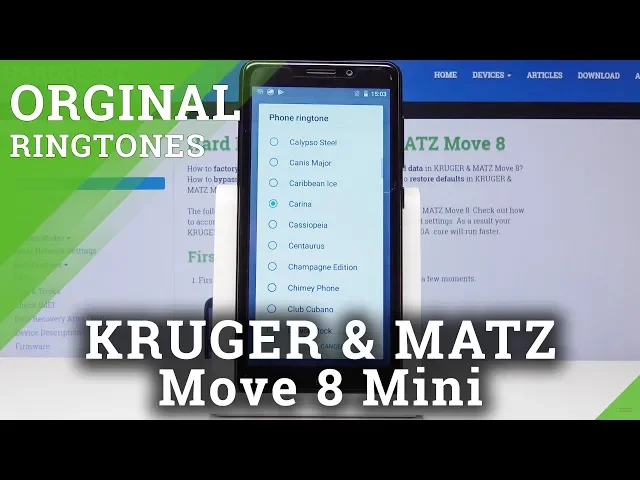 Video thumbnail for How to Change Ringtone in Kruger & Matz MOVE 8 Mini - Ringtone List