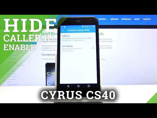 Video thumbnail for Caller ID on CYRUS CS40 – Hide & Show Number