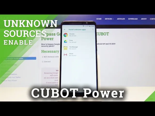 Video thumbnail for How to Enable Installation Apps in Cubot Power - Allow Unknown Sources