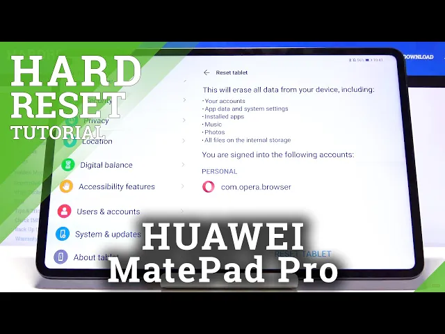 Video thumbnail for How to Factory Reset HUAWEI MatePad Pro - Wipe Data