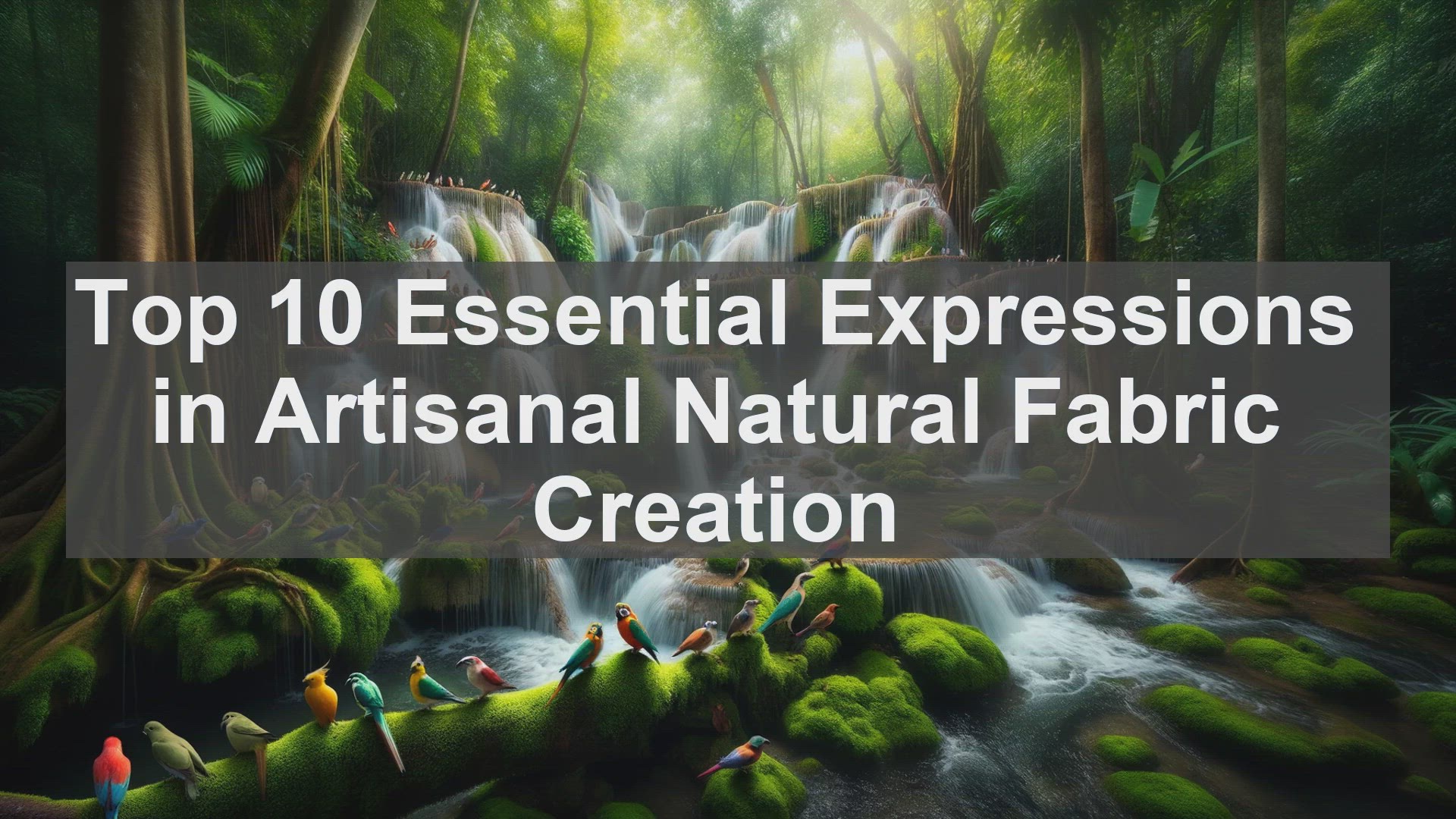 'Video thumbnail for Top 10 Essential Expressions in Artisanal Natural Fabric Creation'