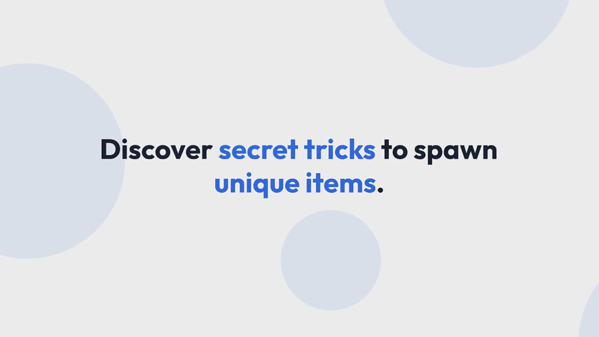 'Video thumbnail for Minecraft Item Spawn Secrets'