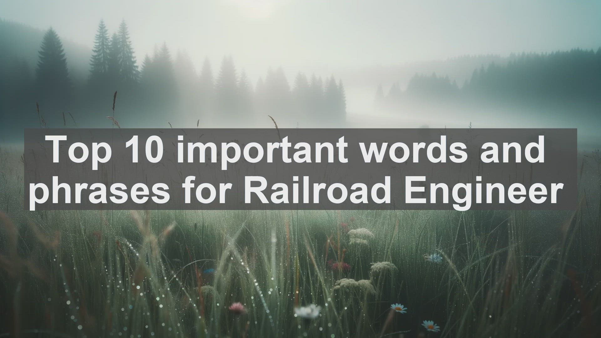'Video thumbnail for Top 10 important words and phrases for Railroad Engineer'