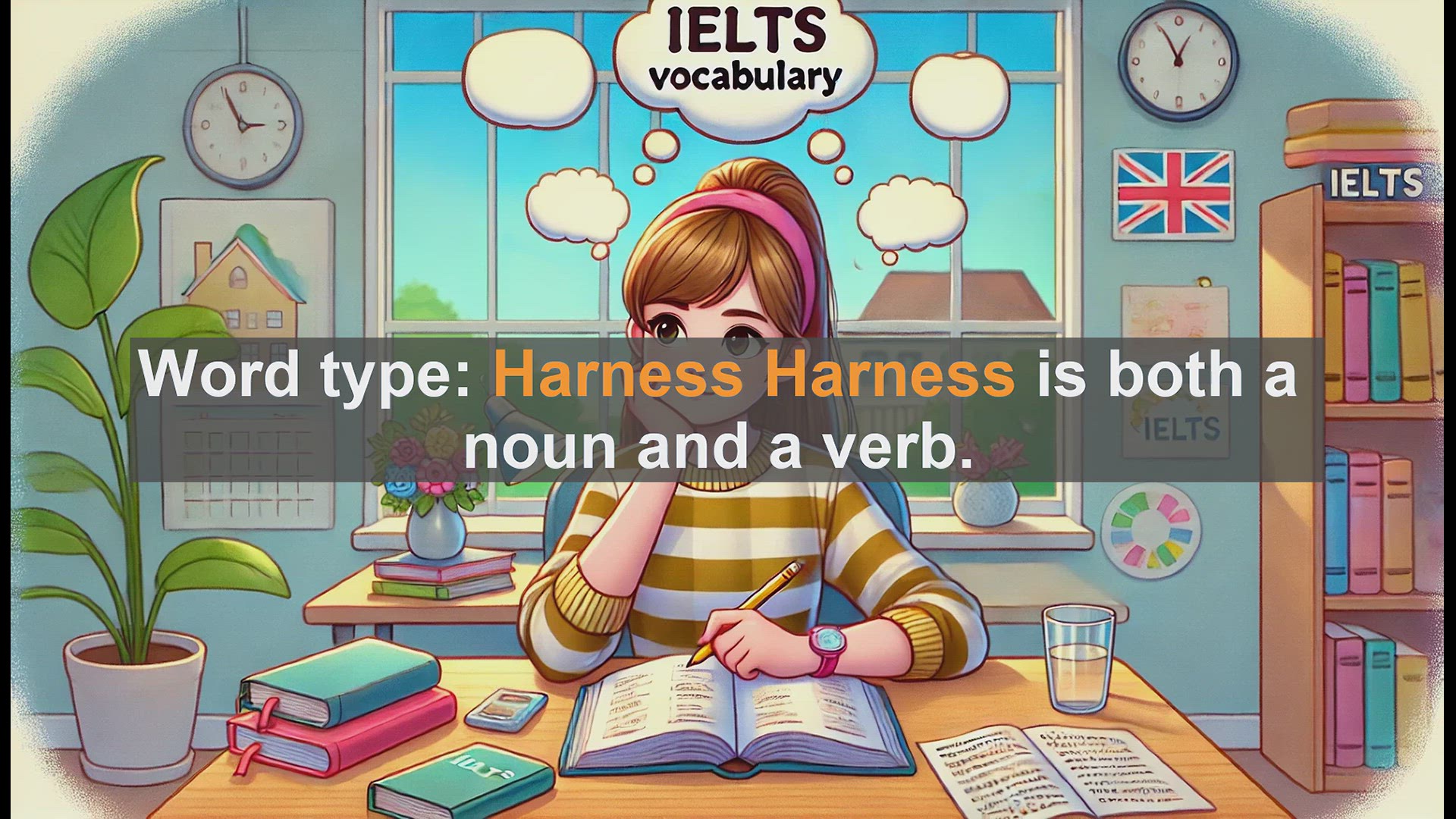 'Video thumbnail for 2500 Must Know IELTS 6.5 Vocabulary - Mastering 'Harness' for IELTS: Boost Your Vocabulary'