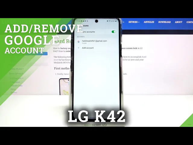 Video thumbnail for How to Manage Google Account in LG K42 - Add or Remove Google User