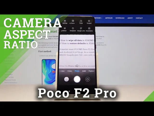Video thumbnail for How to Change Photo Aspect Ratio in XIAOMI Poco F2 Pro – Camera Settings
